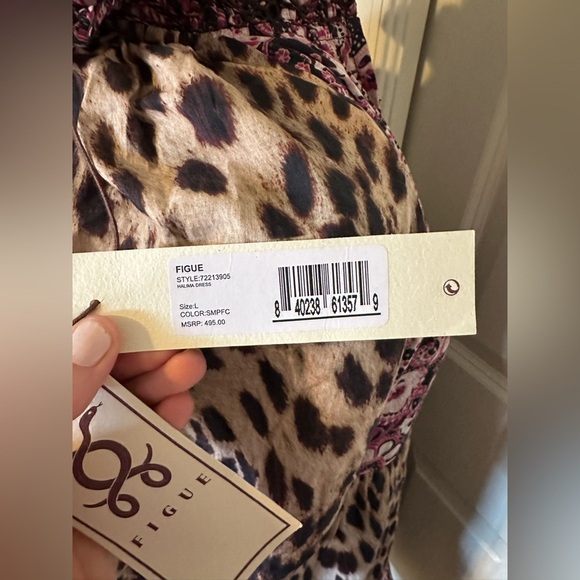 Figue Halina Leopard and Floral Print Women's Dress - Picture 6 of 7